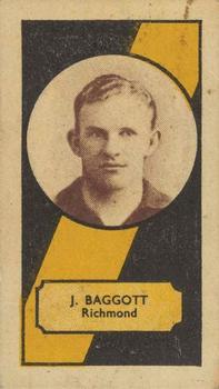 1932 Clarke-Ellis Confectionary VFL Footballers #NNO Jack Baggott Front